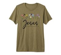 Jesus the Way Truth the Life Christian Bible Verse John 14:1 Premium T-Shirt