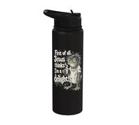 Jesus Thinks I'm A Delight Grumpy Frog Coffee Lover Stainless Steel Insulated Water Bottle