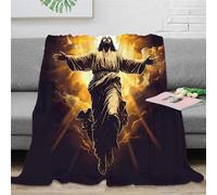 EVMILA Jesus Throw Bedding Blanket 3D Printed Gifts Soft Cozy Lightweight Fluffy Plush for Kids Teens Adults for Boys Girls All Season Couch Sofa 50x60inch(127x152cm)