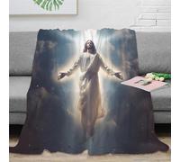 EVMILA Jesus Throw Bedding Blanket 3D Printed Plush Lightweight Fluffy Soft Cozy Gifts for Bed And Couch for Boys Girls All Season Couch Sofa 50x60inch(127x152cm)