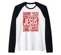 Jesus Titles and Attributes Raglan Baseball Tee