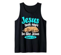 Jesus Took Naps Bible Verse Sleeping Dog Christian Pajamas Tank Top