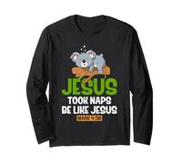 Jesus Took Naps Bible Verse Sleeping Koala Christian Pajamas Long Sleeve T-Shirt