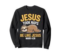 Jesus Took Naps Bible Verse Sleeping Sloth Christian Pajamas Sweatshirt