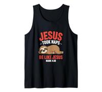 Jesus Took Naps Bible Verse Sleeping Sloth Christian Pajamas Tank Top