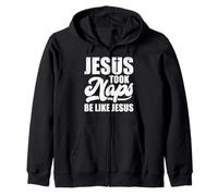 Jesus Took Naps Funny Lazy Christian Sleeping Tired Napping Zip Hoodie