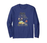 Jesus Took The Wheel Then I Hit a Curb Funny Christian Long Sleeve T-Shirt