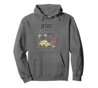 Jesus Took the Wheel Then I Hit a Curb Funny Christian Pullover Hoodie