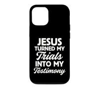 Jesus Turned My Trials Into My Testimony God Christian Faith Case for iPhone 12/12 Pro