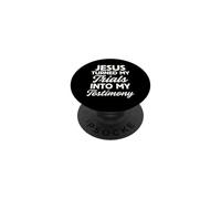 Jesus Turned My Trials Into My Testimony God Christian Faith PopSockets Adhesive PopGrip