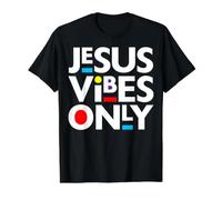 Jesus Vibes Only Christ Christian Pray Believe Men Women Kid Value Graphic T-Shirt, Men, Black, L