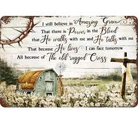 Jesus Vintage Tin Sign I Still Believe in Amazing Grace Posters for Home Cafe Bar Pub Decor Art Tin Signs 12x16 in