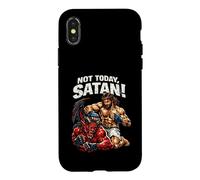 Jesus vs Devil, cage fight, Jesus Christ Case for iPhone X/XS