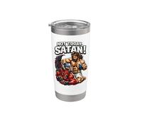Jesus vs Devil, cage Fight, Jesus Christ Stainless Steel Insulated Tumbler
