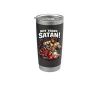 Jesus vs Devil, cage Fight, Jesus Christ Stainless Steel Insulated Tumbler