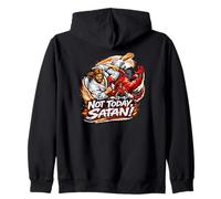 Jesus vs Devil, Judo, Jesus Christ Zip Hoodie