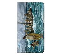 Jesus Walk on The Sea PU Leather Flip Case Cover For Motorola Moto G7 Power