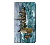 Jesus Walk on The Sea PU Leather Flip Case Cover For Motorola Moto G8 Power