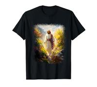 Jesus Walking in Summer Spiritual God Believe Pray T-Shirt