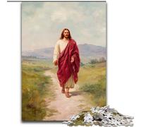 Jesus Walking on The Road 1000 Piece Jigsaw Puzzles for Adults & Teens, Educational Stress Relief Toy for Is Ideal As A Gift for The Whole Family (26x38cm)