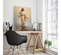 Jesus Walking On Water Canvas Poster Art Print Christian Bible Oil Painting Wall Art Decor For Home Office