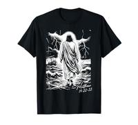 Jesus Walking On Water Christian Faith Religious Bible T-Shirt