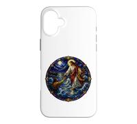 Jesus Walking Upon Water Saving Peter Sacred Mosaic Faith Case for iPhone 16 Plus
