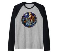 Jesus Walking Upon Water Saving Peter Sacred Mosaic Faith Raglan Baseball Tee