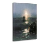 Jesus Walks on The Water Poster Decorative Painting Canvas Wall Posters And Art Picture Print Modern Family Bedroom Decor Posters 08x12inch(20x30cm)