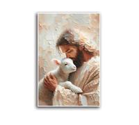 Jesus Walks on Water Printed Jesus Wall Art Wall Jesus Picture Modern Home Decor Framed Canvas Wall Jesus Poster