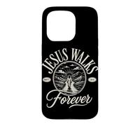 Jesus Walks With Me Forever Christian Faith Matt 28:6 Case for iPhone 15 Pro