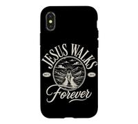 Jesus Walks With Me Forever Christian Faith Matt 28:6 Case for iPhone X/XS