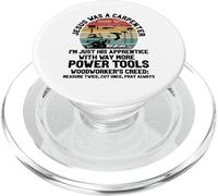 jesus was a carpenter i'm his apprentice Faither Christian PopSockets PopGrip for MagSafe