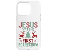 Jesus was The First Scarecrow Funny Ugly Xmas Sweater Style Case for iPhone 15 Pro Max