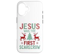 Jesus was The First Scarecrow Funny Ugly Xmas Sweater Style Case for iPhone 16