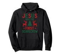 Jesus was The First Scarecrow Funny Ugly Xmas Sweater Style Pullover Hoodie
