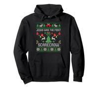 Jesus was The First Scarecrow Ugly Christmas Sweater Pullover Hoodie