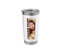 Jesus Watching Peeking I Heard That Funny Christian Meme Stainless Steel Insulated Tumbler