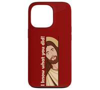 Jesus Watching Peeking I know what you did Christian Meme Case for iPhone 13 Pro