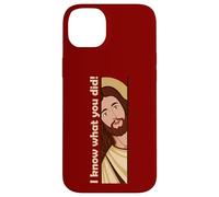 Jesus Watching Peeking I know what you did Christian Meme Case for iPhone 14 Plus