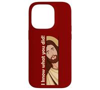 Jesus Watching Peeking I know what you did Christian Meme Case for iPhone 14 Pro
