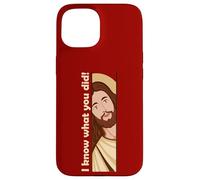 Jesus Watching Peeking I know what you did Christian Meme Case for iPhone 15