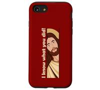 Jesus Watching Peeking I know what you did Christian Meme Case for iPhone SE (2020) / 7/8
