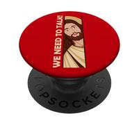 Jesus Watching Peeking Need Talk Christian Humor Funny Meme PopSockets Adhesive PopGrip