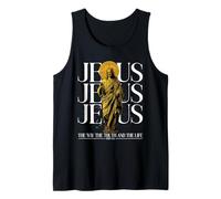 Jesus Way Truth Life Christian Faith Religious Scripture GIF Tank Top