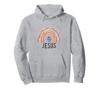 Jesus Way Truth Life Pastel Rainbow Christian Faith Pullover Hoodie