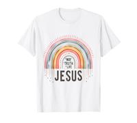 Jesus Way Truth Life Pastel Rainbow Christian Faith T-Shirt