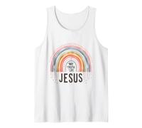 Jesus Way Truth Life Pastel Rainbow Christian Faith Tank Top
