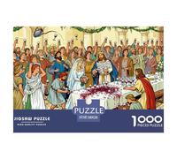 Jesus Wedding Wine Flood Wooden Jigsaw Puzzle Waterproof 1000 Piece Puzzles for Adults Fun Challenging Games