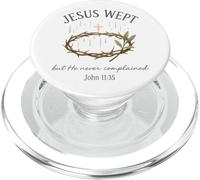 Jesus Wept John 11:35 Crown of Thorns Watercolor PopSockets PopGrip for MagSafe